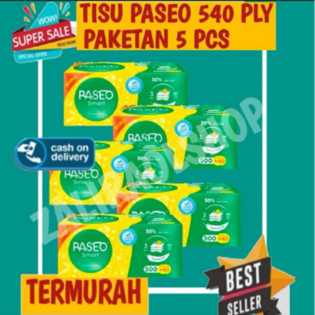 paketan 5 pcs tisu paseo 540 ply