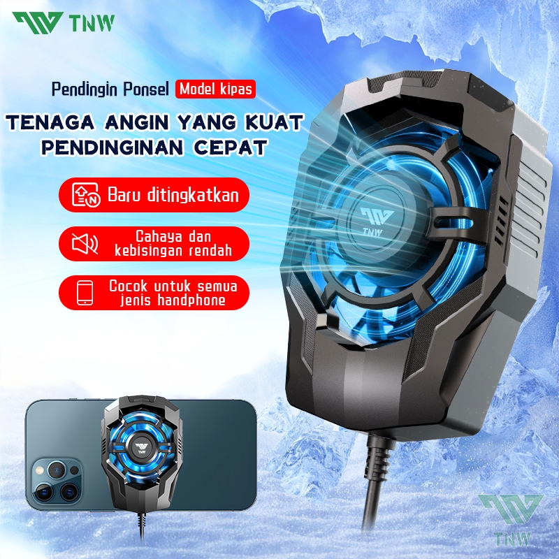 TNW F9 Mobile Fan Cooler Radiator Pendingin HP Gaming Cooling Fan Untuk Game Kabel Radiator Fan Gami