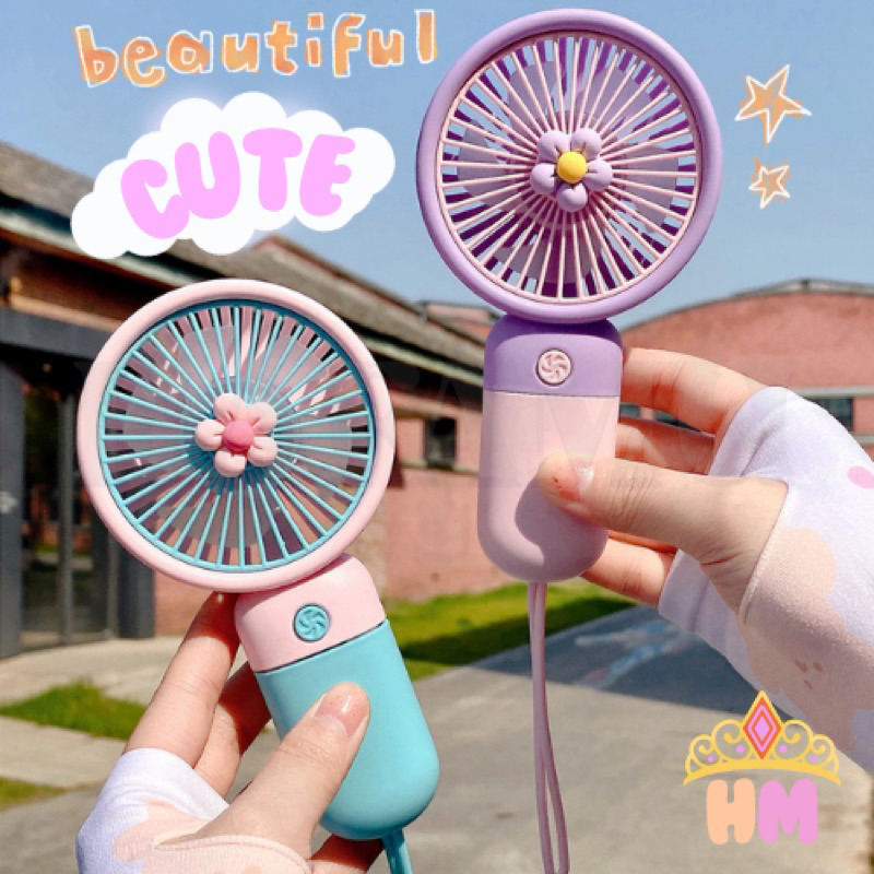 Kipas Angin Genggam Motif Bunga Kipas Angin Portable Lucu Kipas Angin Mini Kipas Angin Kecil