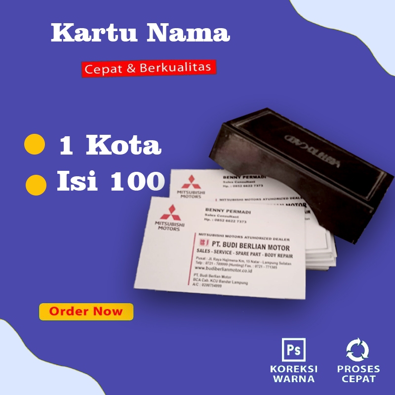 

Cetak Kartu Nama 1 dan 2 sisi Instan Full Color