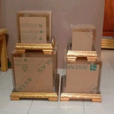 Hantaran Akrilik Kotak Tray Fiber 6 cm Kaki | Hantaran Pernikahan | Kotak Seserahan Akrilik Fullset