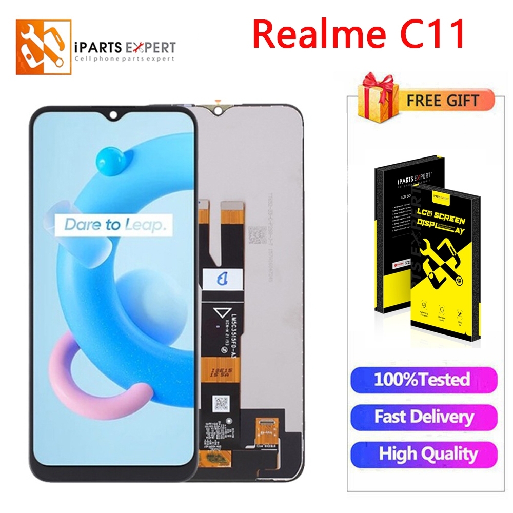 IPARTSEXPERT LCD Asli untuk Oppo Realme C20 C21 C11 2021 Layar LCD RMX3201 RMX3063 Tampilan LCD Laya