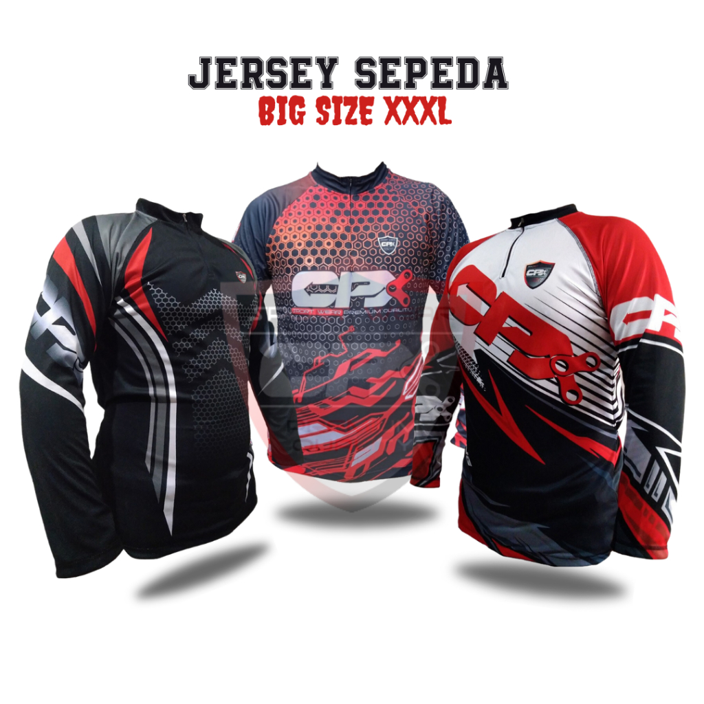 Big Size Jersey Sepeda XXXL baju kaos gowes Xc Downhill Roadbike up to 100 Kg
