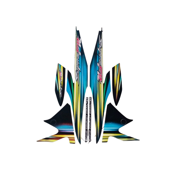 stiker lis body motor honda supra fit new 2005 full hitam-biru