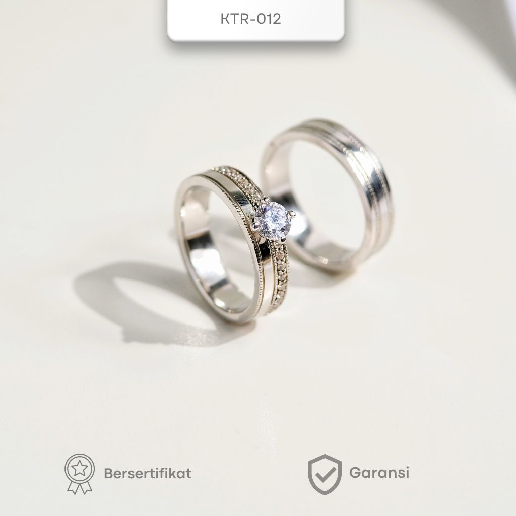Cincin Kawin Tunangan Cincin Tunangan Cincin Couple Perak Silver Ketara Jewelry
