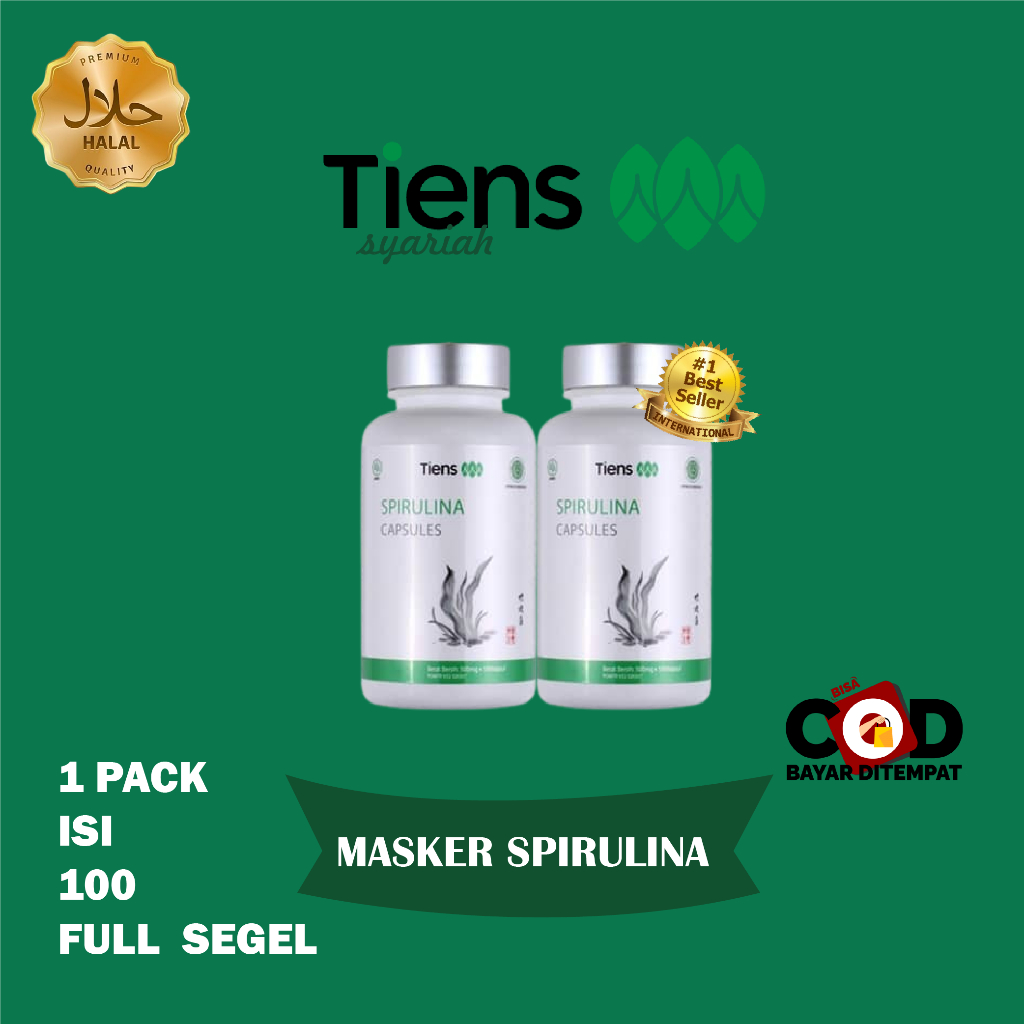 Spirulina Kapsul Diet Detox Masker Wajah Organik