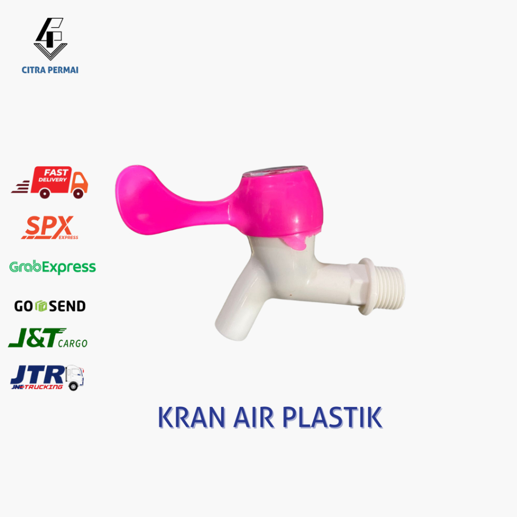 KRAN AIR MURAH TEMBOK PLASTIK HKV 1/2", KRAN TAMAN, KRAN KAMAR MANDI, KRAN DAPUR