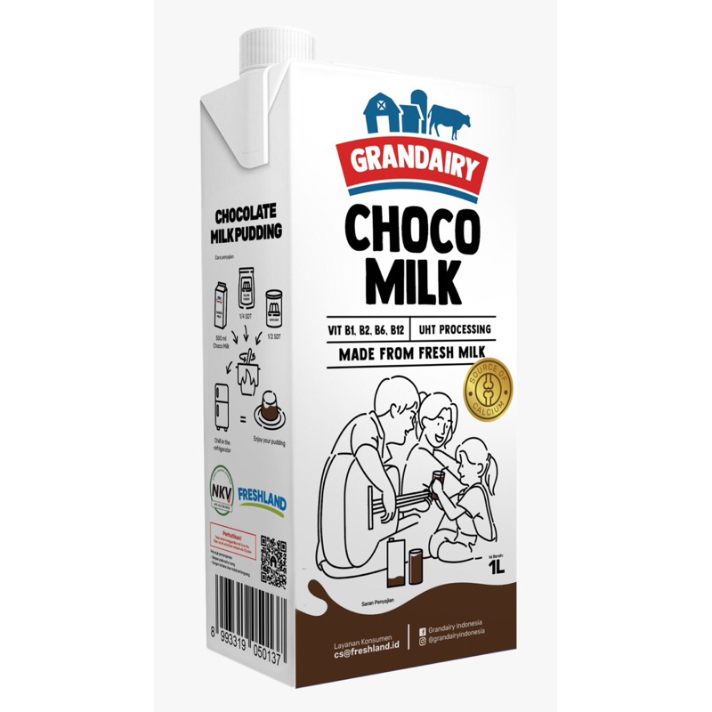 

Grandairy Chocomilk Berat 1Liter /pcs