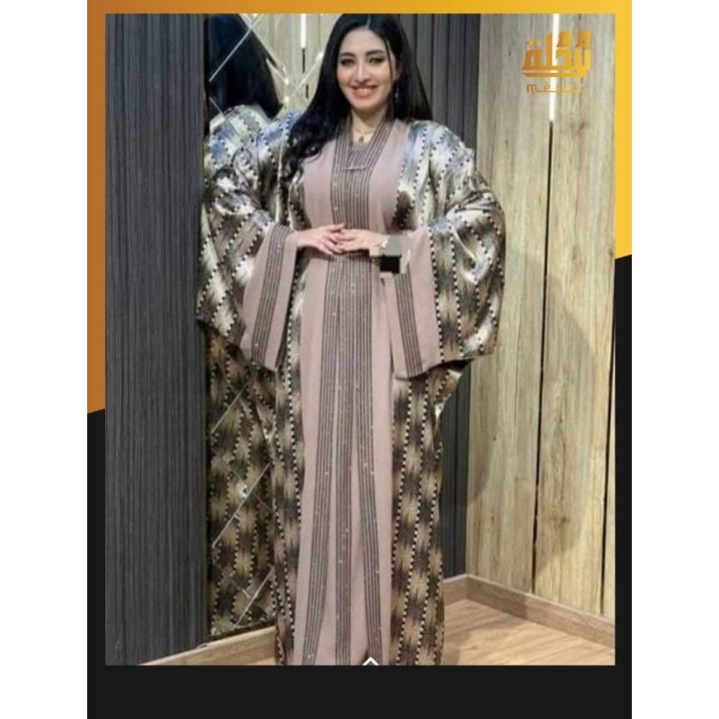 Kaftan Jumbo Motif Kotak Original Mesir