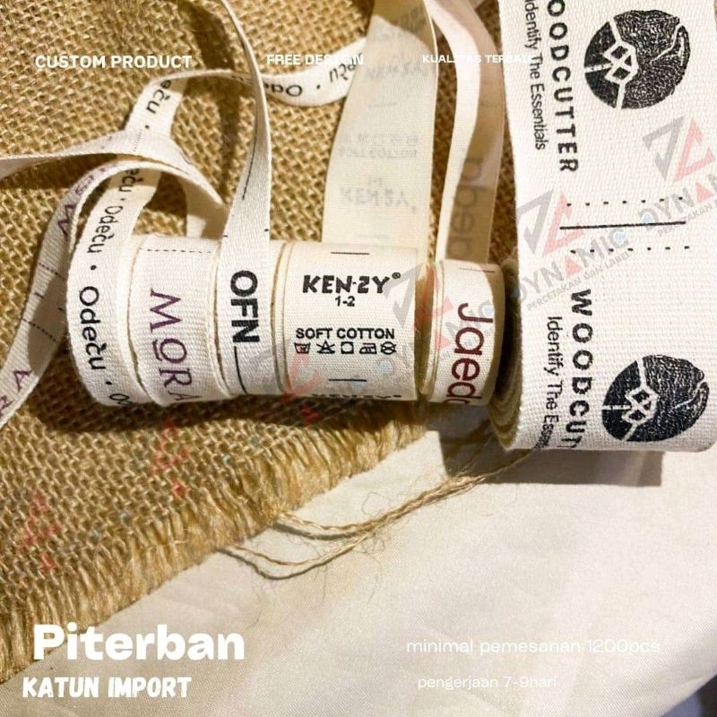 

100pcs custom●label katun import●label piterban●label lembut●label baju●label hijab●label kaos●