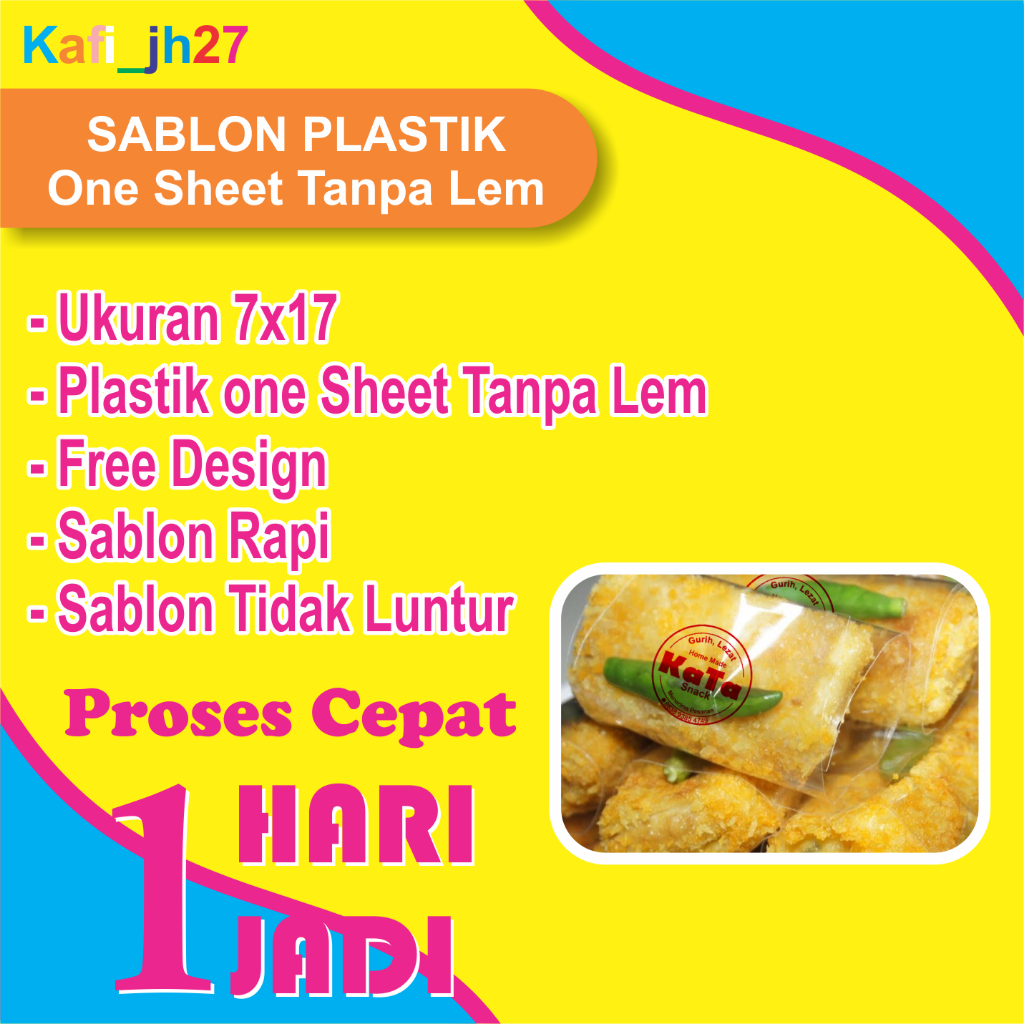 Sablon Plastik Risol, Lemper, Dadar Gulung 1 Sheet + lem