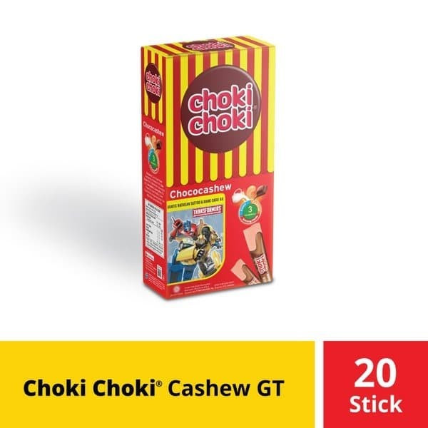 

{ 1 Box Isi 20pcs } Choki Choki Chococashew - Choki Choki Coklat Pasta