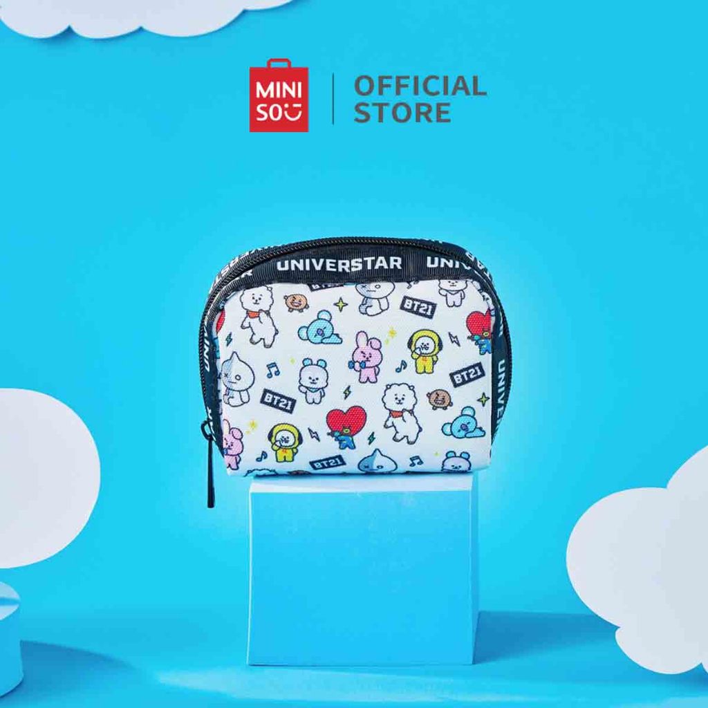 Miniso x BT21 Collection Tas Kosmetik Multifungsi Cosmetic Bag Pola Yang Lucu Kapasitas Tinggi Tas P