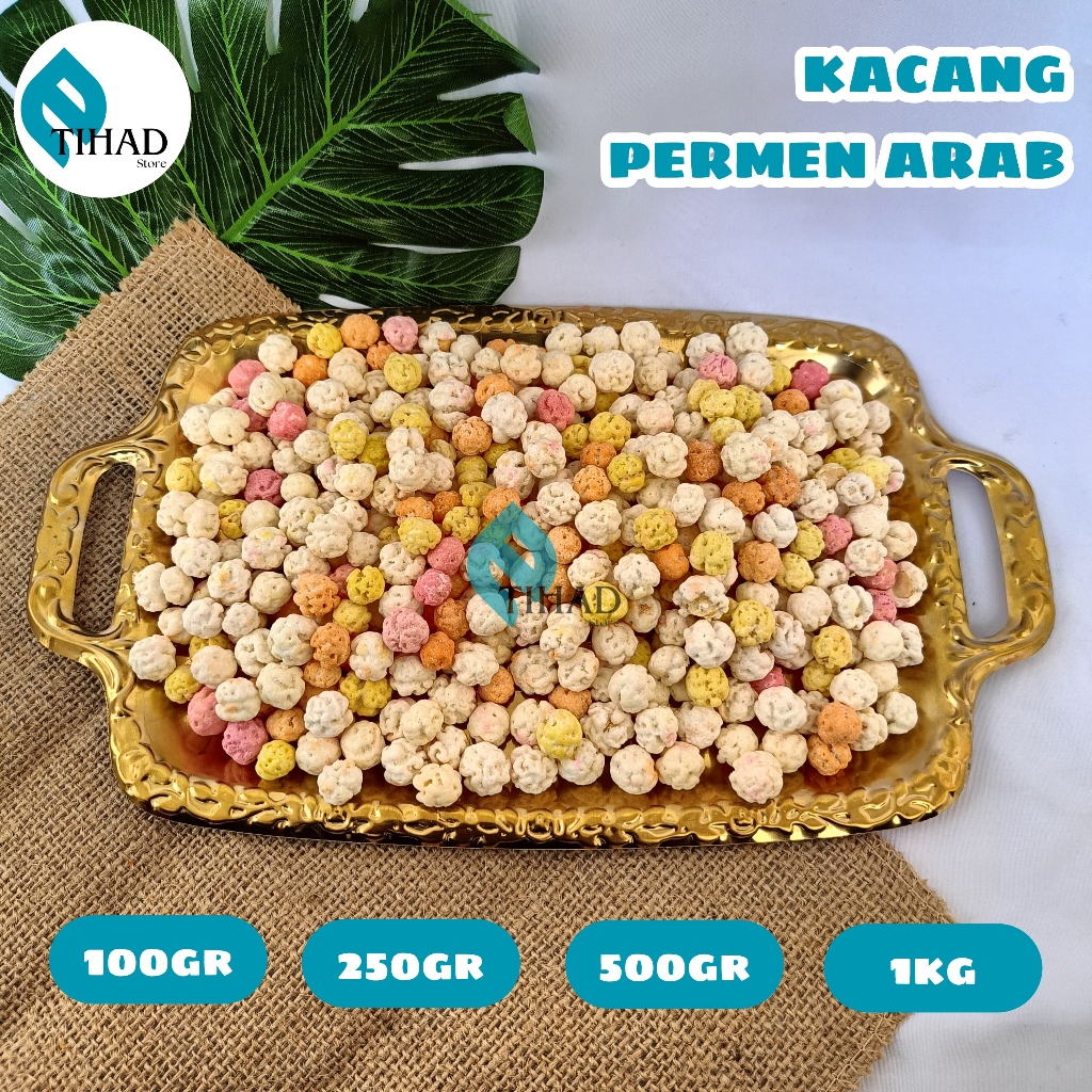 

Kacang Permen Arab Rasa Kacang Arab Manis Cemilan Chickpeas Warna Spesial 250 Gram