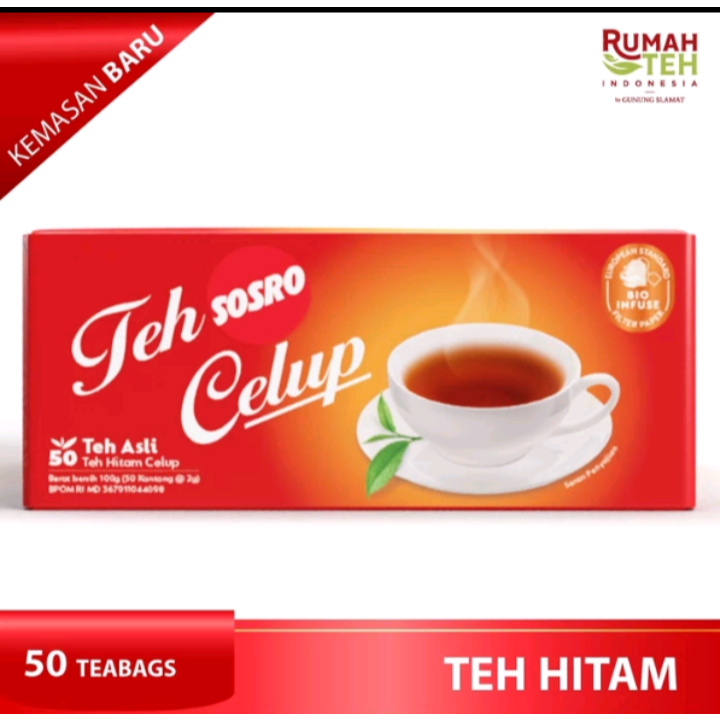 

teh celup sosro tea box isi 50 kantong sn