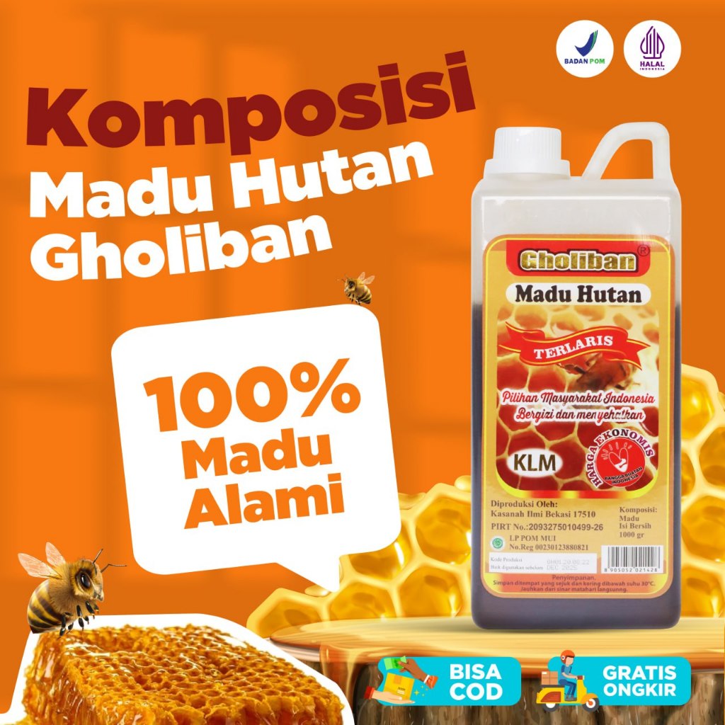 

NG Madu Gholiban 1 Kg Madu Hutan Kalimantan Orinal