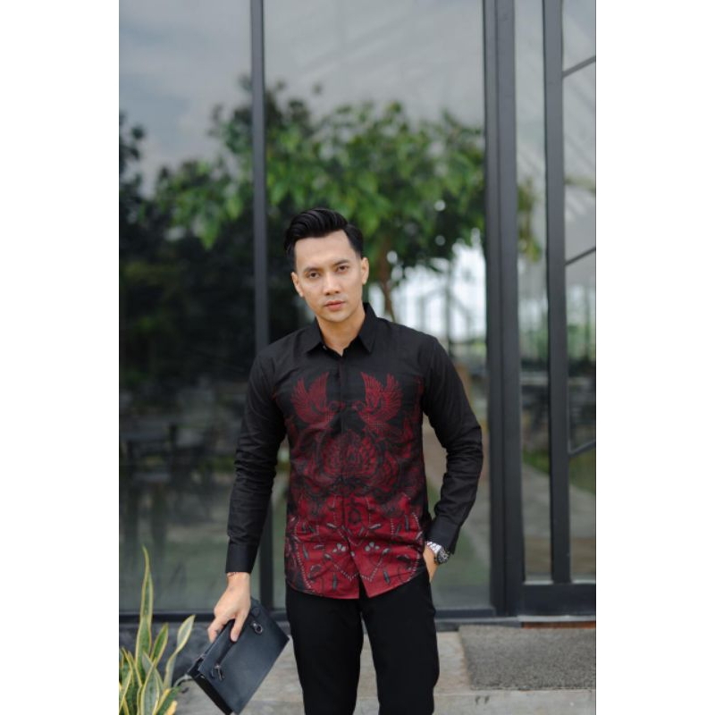 kemeja batik pria elegant bahan doby