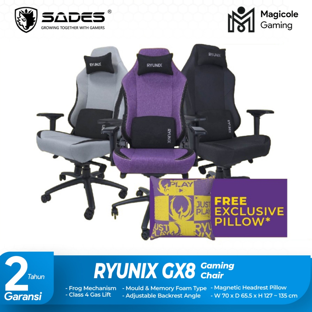 Sades Ryunix Kursi Gaming Chair GX8