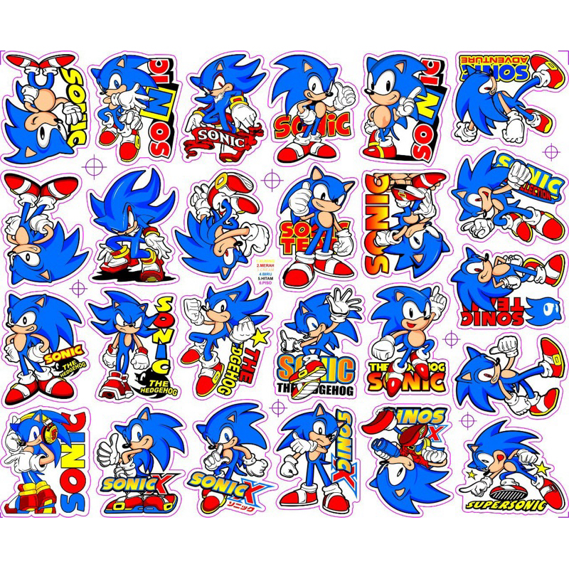 

25 PCS STICKER KARTUN SONIC ANTI AIR