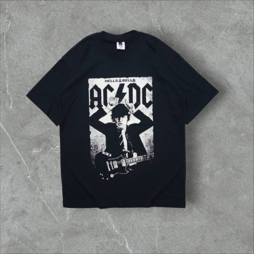 Kaos ACDC Baju Kaos ACDC HELLS BELLS Kaos Distro Pria Woopie Project Original Kaos Pria
