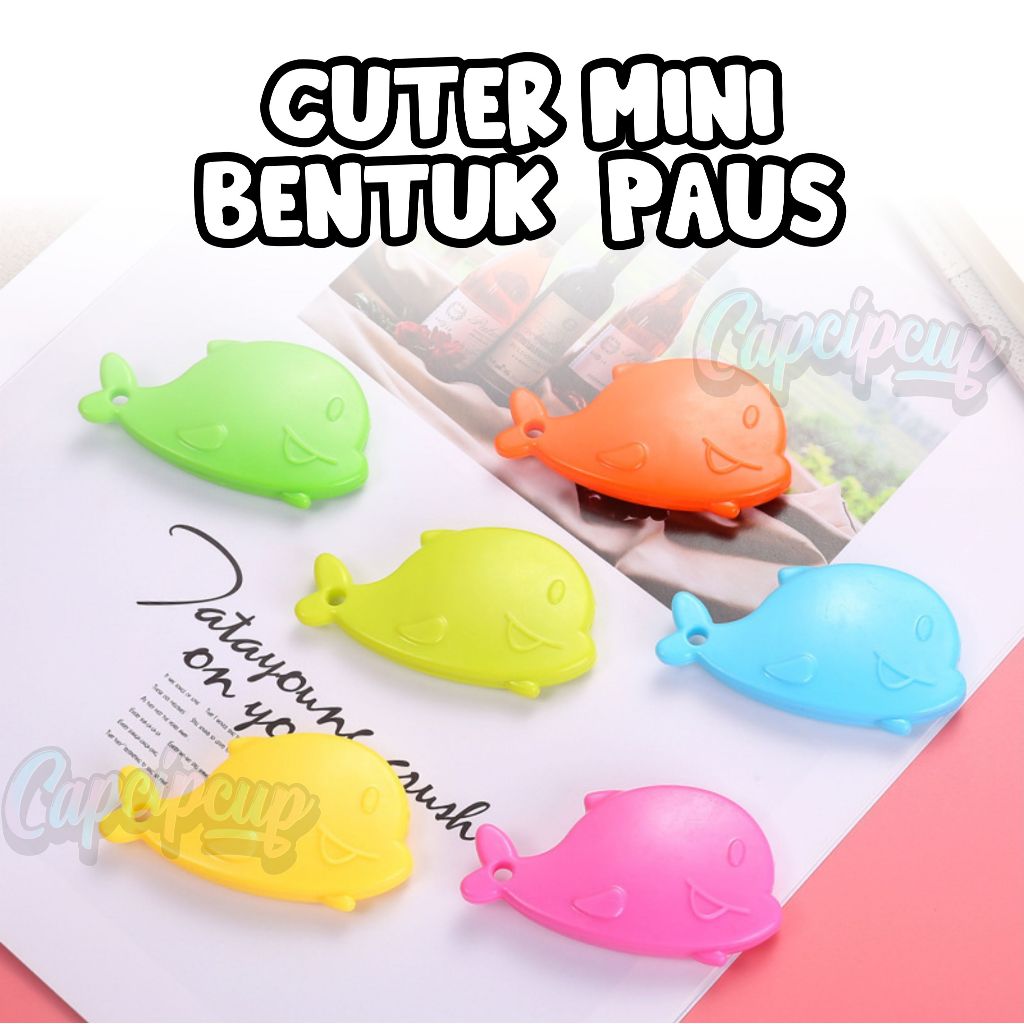 

Cutter Mini Karakter Bentuk Paus Pisau Kater Packing Unboxing Paket Kecil Pisau Pemotong Kertas Mini Alat Tulis Kantor Atk Sekolah Travel Portable CAPCIPCUP