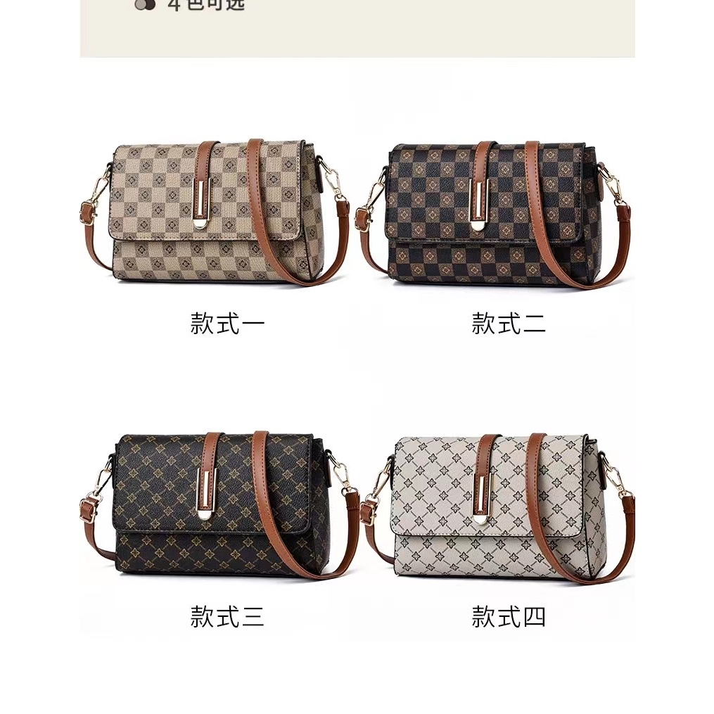 Tas Simple Wanita 2072 Tas Motif Kotak Kotak Import Murahh Yans Collections