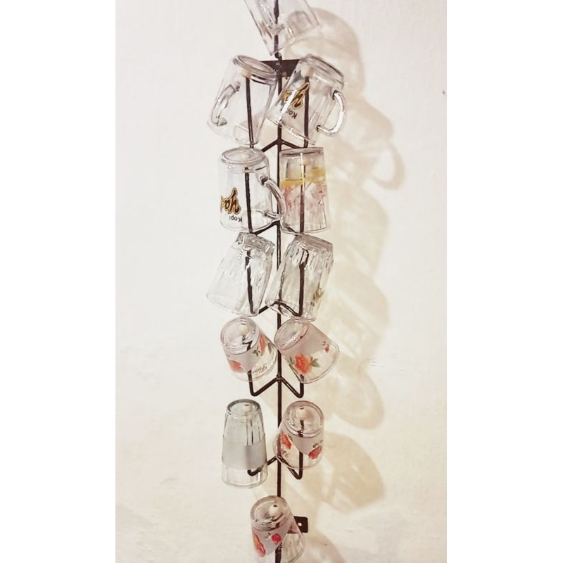 Rak Gelas Gantung / Dinding Minimalis