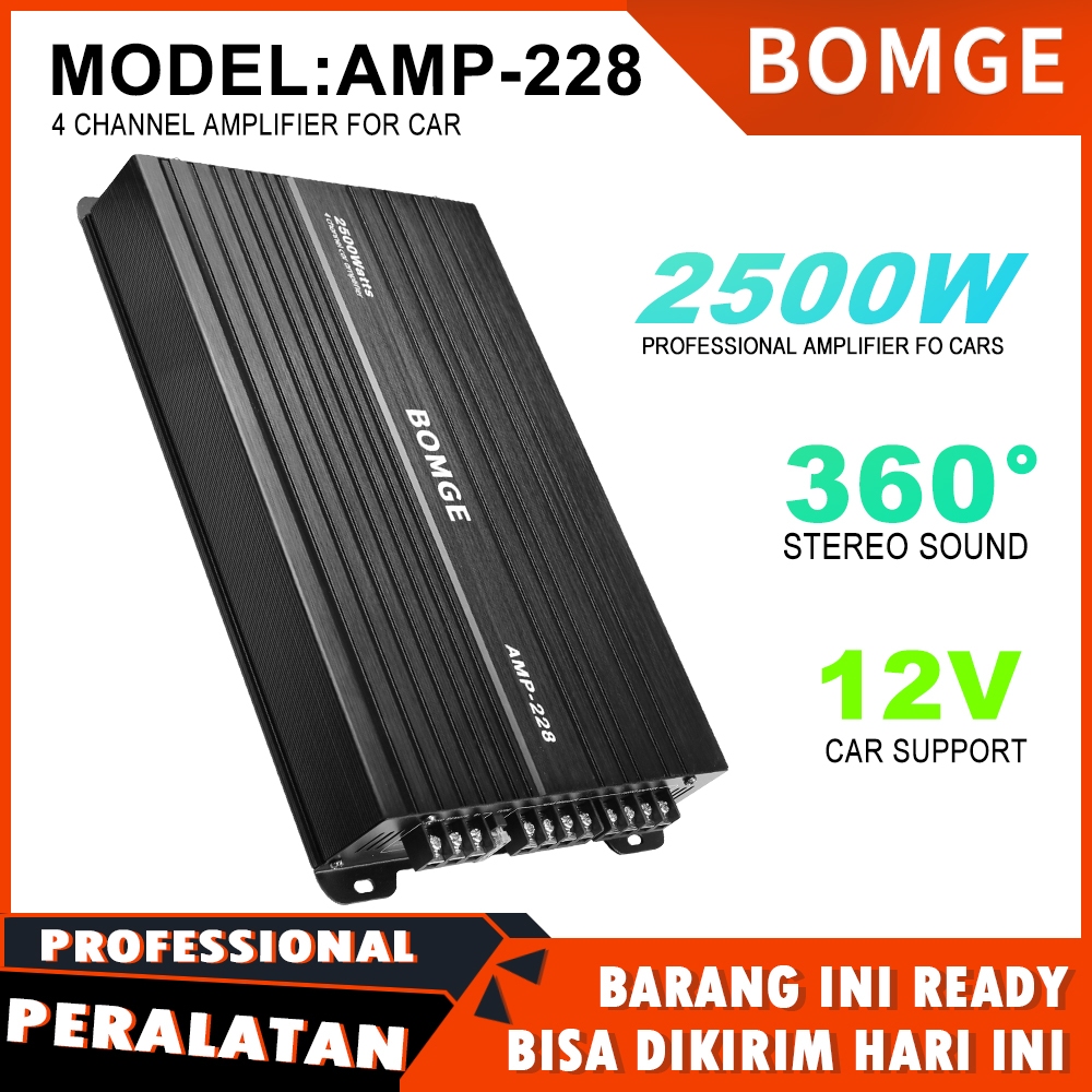 BOMGE Audio Amplifier USB HiFi Sound EQ power amplifier Dub 4 Canales AMP228 2500 Watts Max board ba