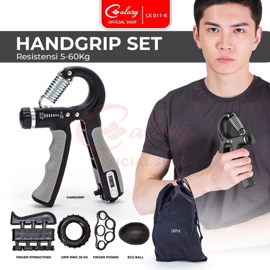CALARY Handgrip Set 5in1 Fitness Olahraga Tangan Portabel Finger Exercise 011-6