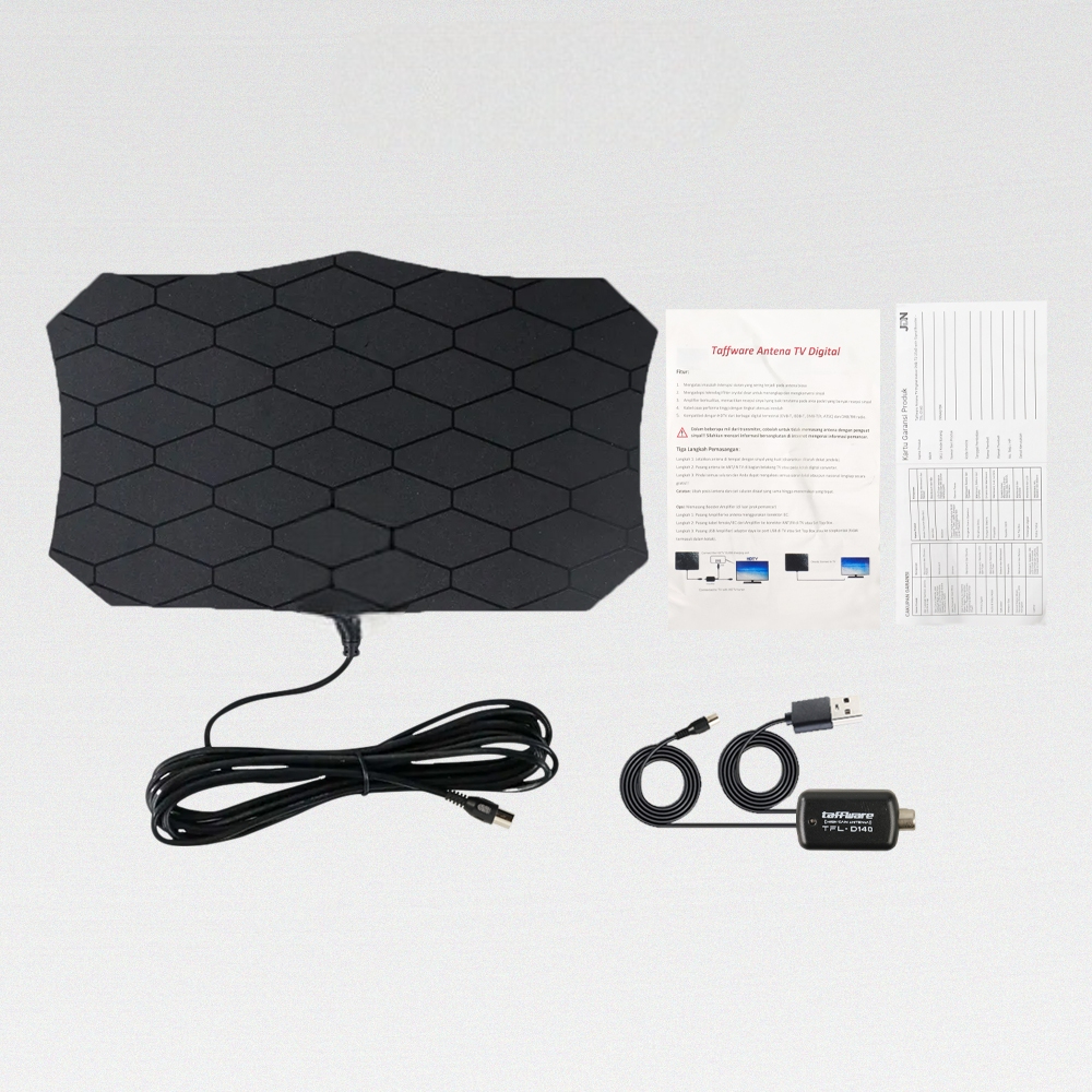 ANTENA + BOOSTER  HDTV DIGITAL ANTENA INDOOR/ ANTENA TV TEMPEL