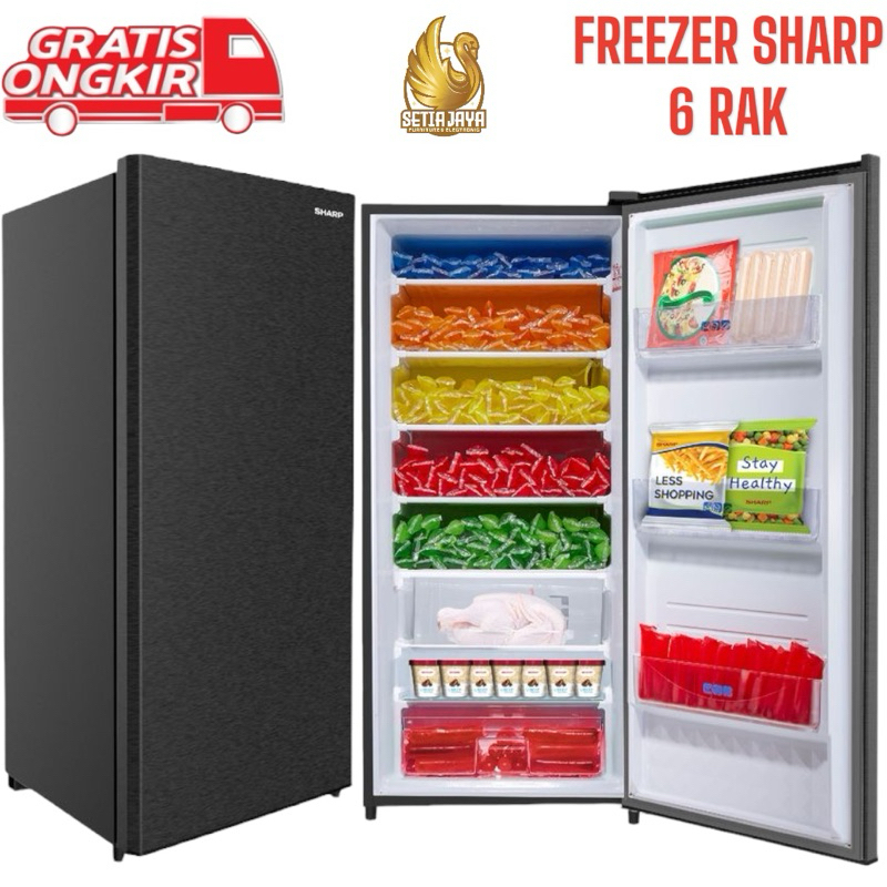 FREEZER SHARP 6 RAK FJ-M186A-HS / SHARP FJ-M186A-HS FREEZER 6 RAK / SHARP FREEZER ASI 6 RAK / SHARP 