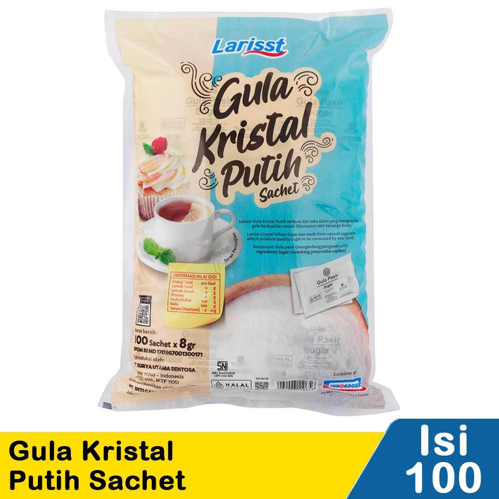 

Larisst Gula Kristal Putih Sachet 100X8G