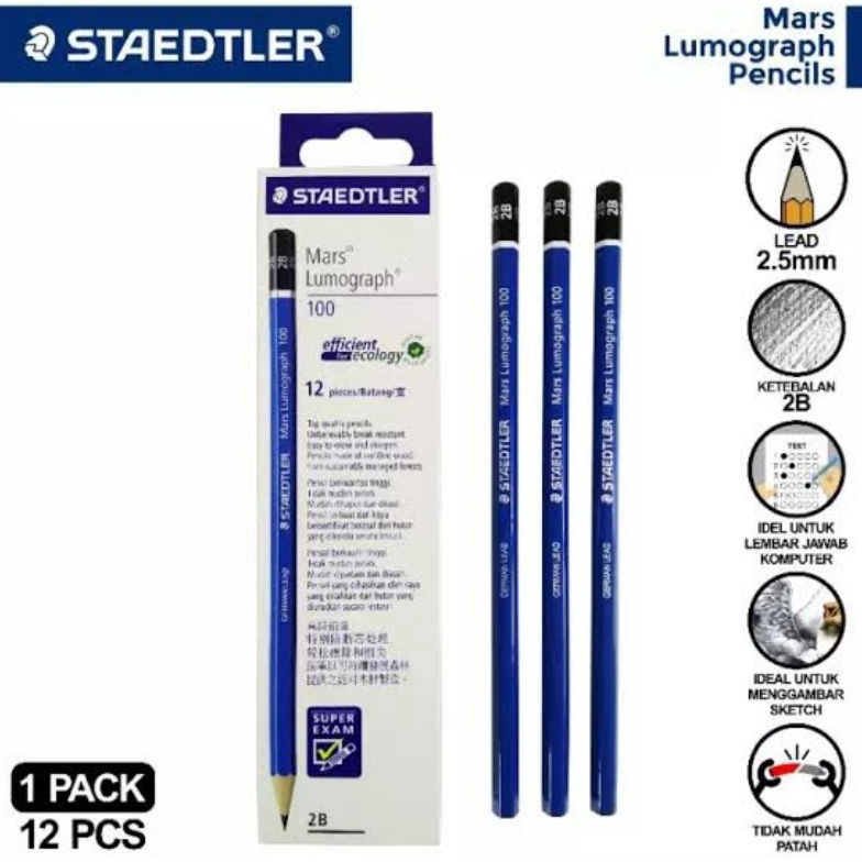 

KODE F6T2 Pensil 2B Staedtler Computer 1pak12pcs