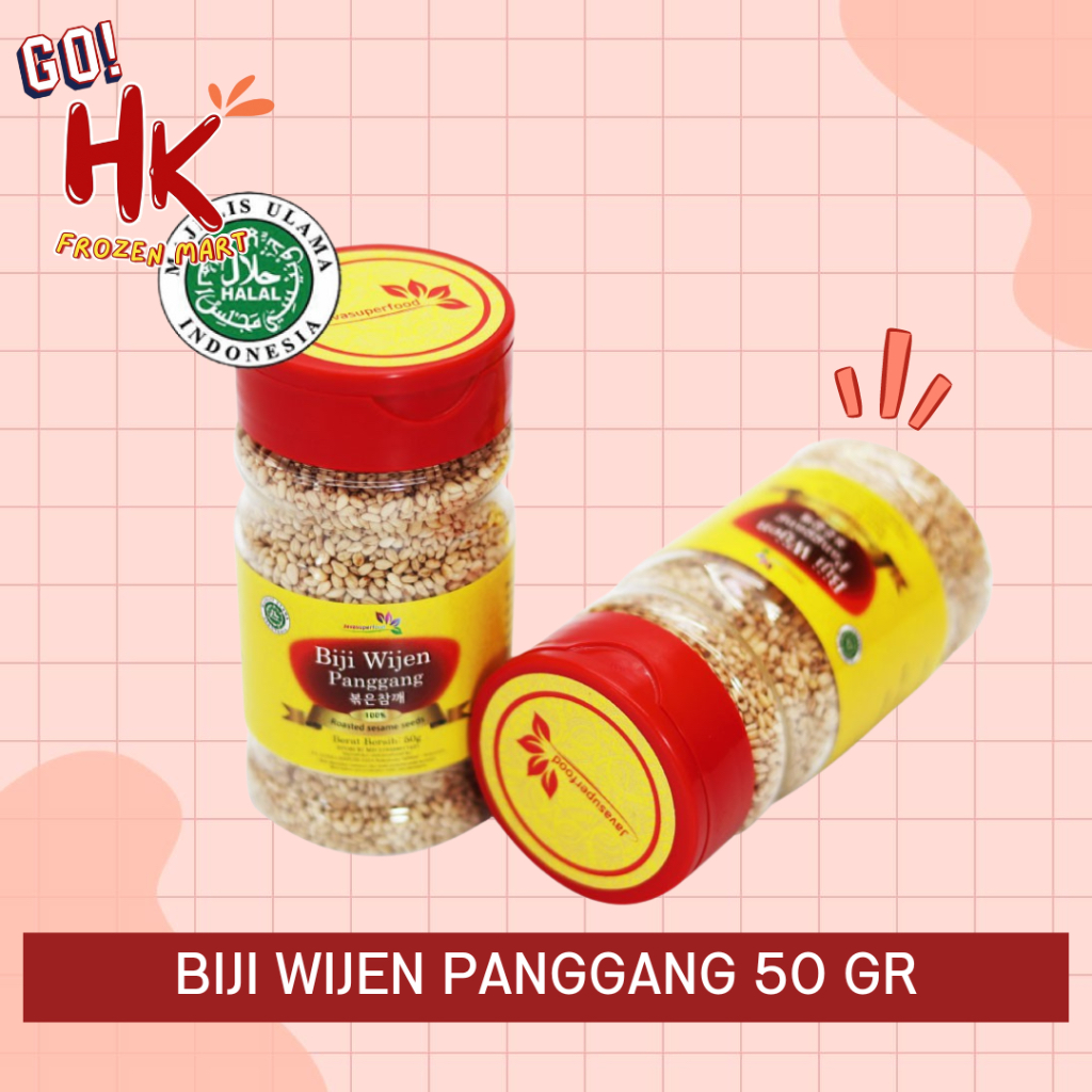 

Biji Wijen Panggang 50gr | wijen sangrai roastes sesame seeds makan Java food Halal HK FROZEN MART