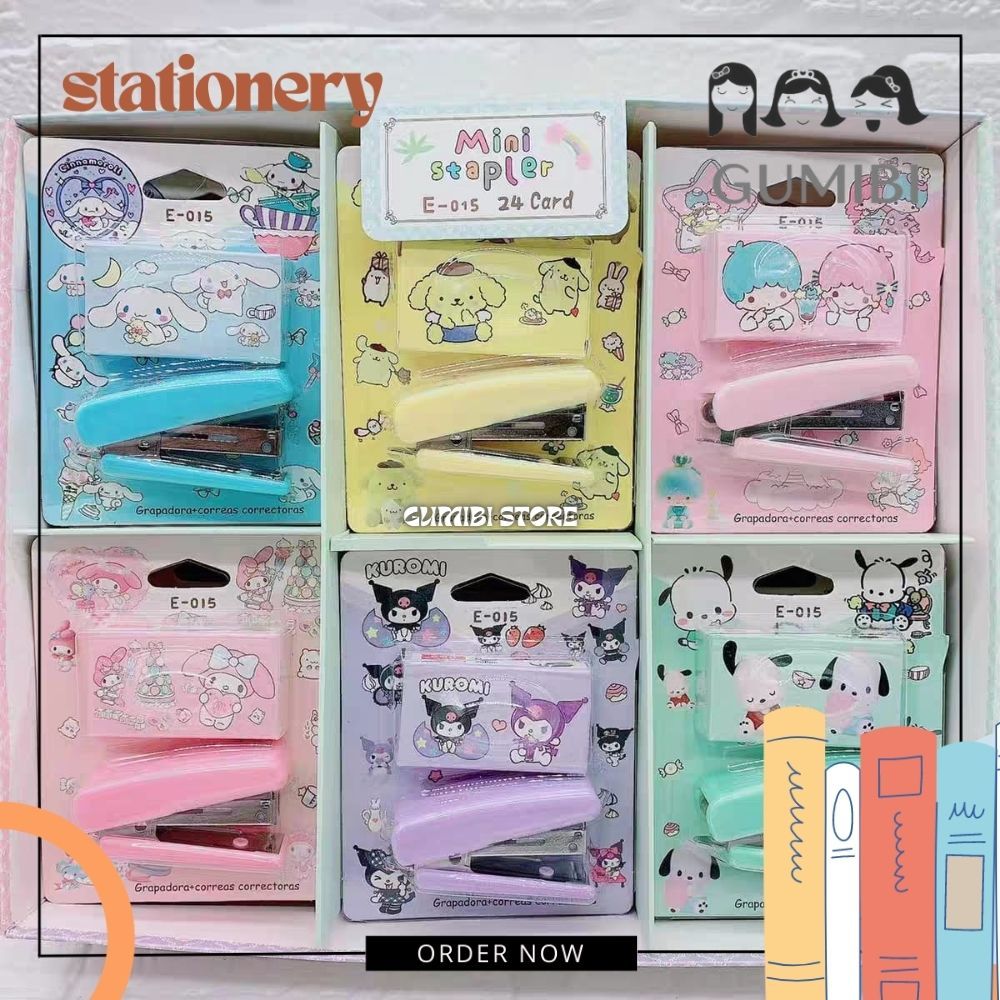 

STAPLER SANRIO MINI STAPLER 2 IN 1 SANRIO GRATIS REFILL ISI STAPLES KUROMI CINNAMOROL MELODY SANRIO FAMILY GUMIBI STORE