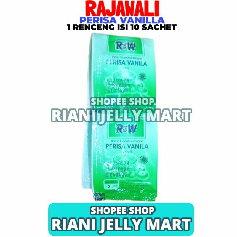 

Perisa Vanilla Bubuk Vanilli Rajawali R&W RW 1 Renceng Isi 10 Sachet 2gr