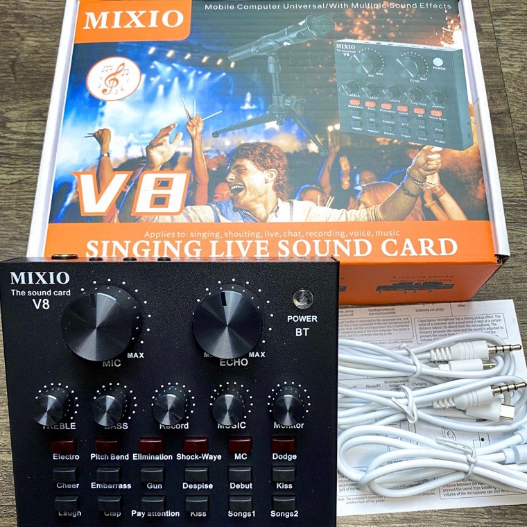 MIXIO Sound card V8 Mixer SoundCard V8 MIXER Audio USB External Soundcard r F8Z3