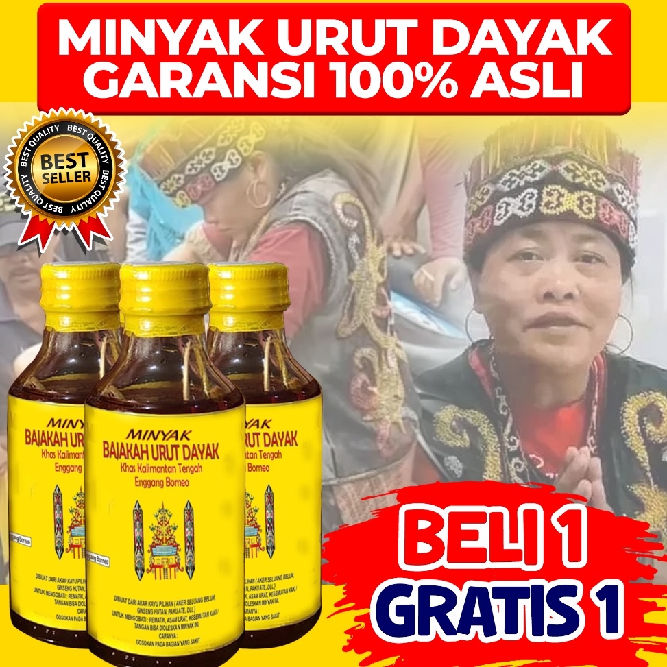 Minyak Urut Dayak Ida Minyak Pijat Asli Kalimantan 1 Original Akar Kayu Beli 1 dapat 2 Gratis Teh Ba