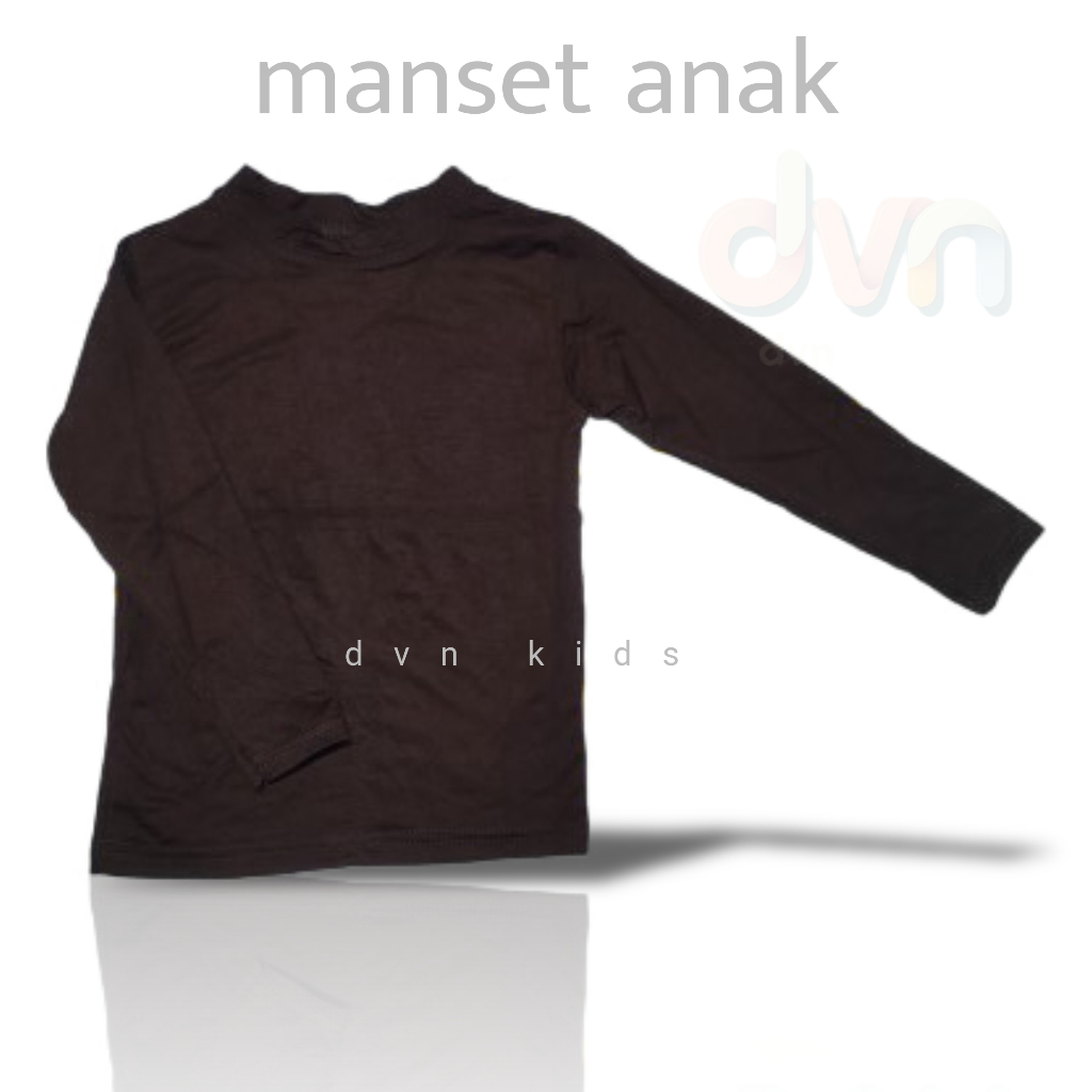 Manset baju Anak Perempuan coklat tua Umur 6 bulan - 10 Tahun / Manset Kaos Anak Lengan Panjang (COD