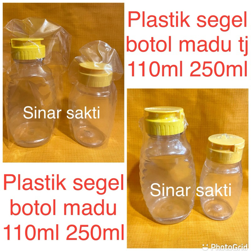 plastik segel madu tj 110ml 250ml seal atas /plastik segel botol madu plastik segel shrink