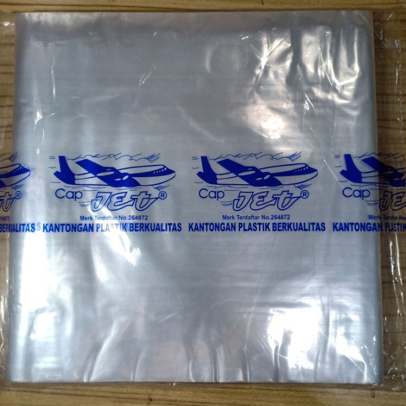 Plastik PP Roll Cap Jet Panjang 100 m Tebal 0.02 mm Lebar 21-25 ( 21 , 22 , 23 , 24 , 25 cm ) Plasti