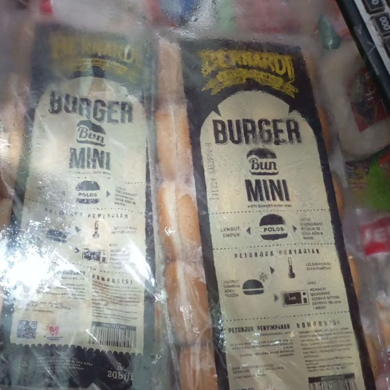 

roti burger/ minibun Bernardi isi 20biji