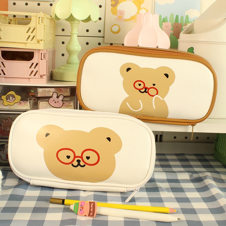 

EKSKLUSIF Mismi Jane Pencil Case Kotak Pensil Sekolah Stylish Cute Bear Perempuan Trendy PC2J