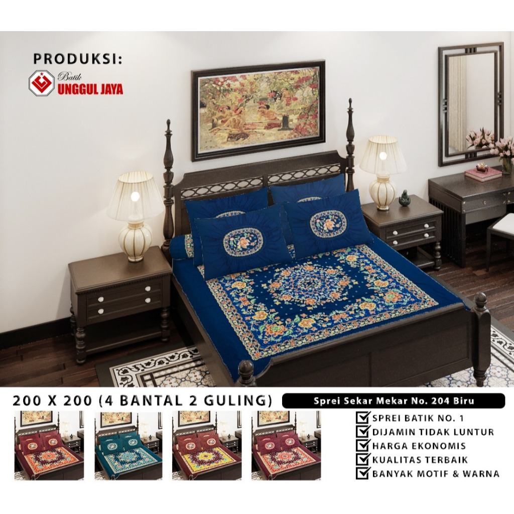 Sprei Batik 204 Produk Original Unggul Jaya