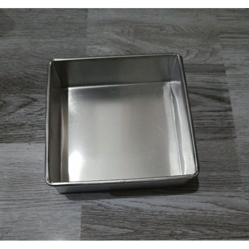 Loyang kue / Loyang persegi / Loyang brownies 12x12x4 Aluminium