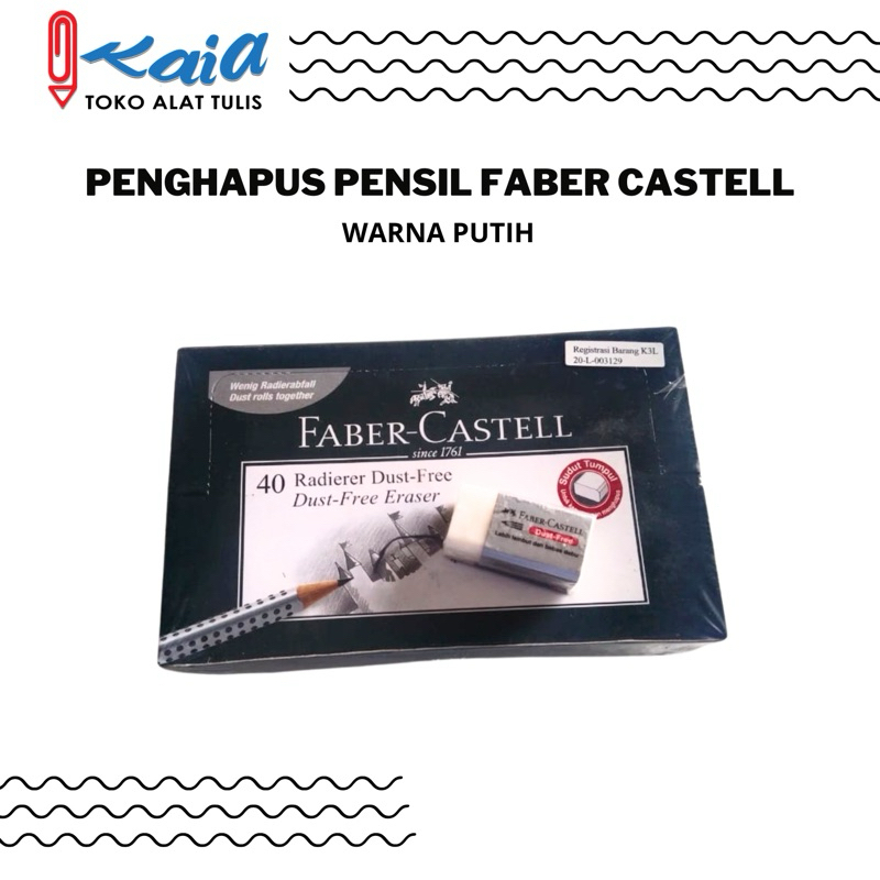 

PENGHAPUS PENSIL FABER CASTELL WARNA PUTIH
