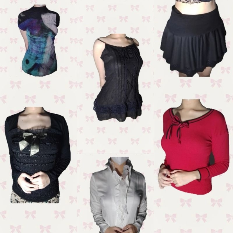 NEW VOL axes femme milkmaid coquette goth lolita knit short skirt popcorn rajut printed bodycon baby