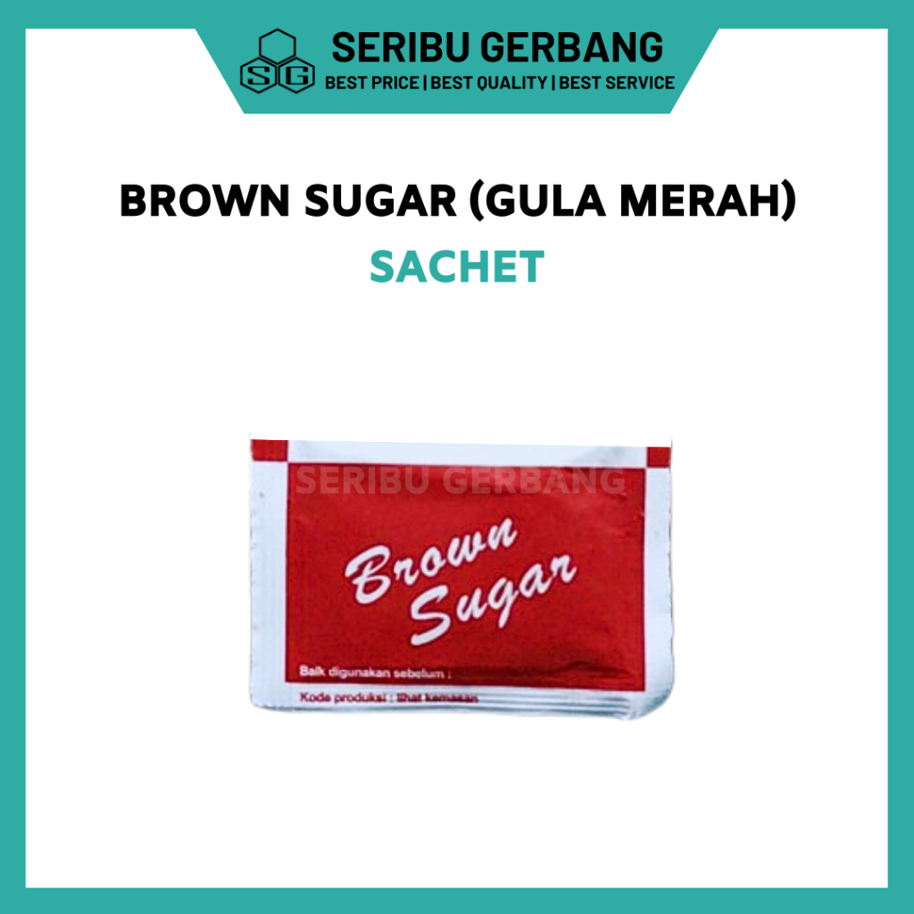 

125PCS GULA MERAH SACHET / BROWN SUGAR /GULA AREN PASIR SASET HOTEL CAFE RESTO RESTAURANT