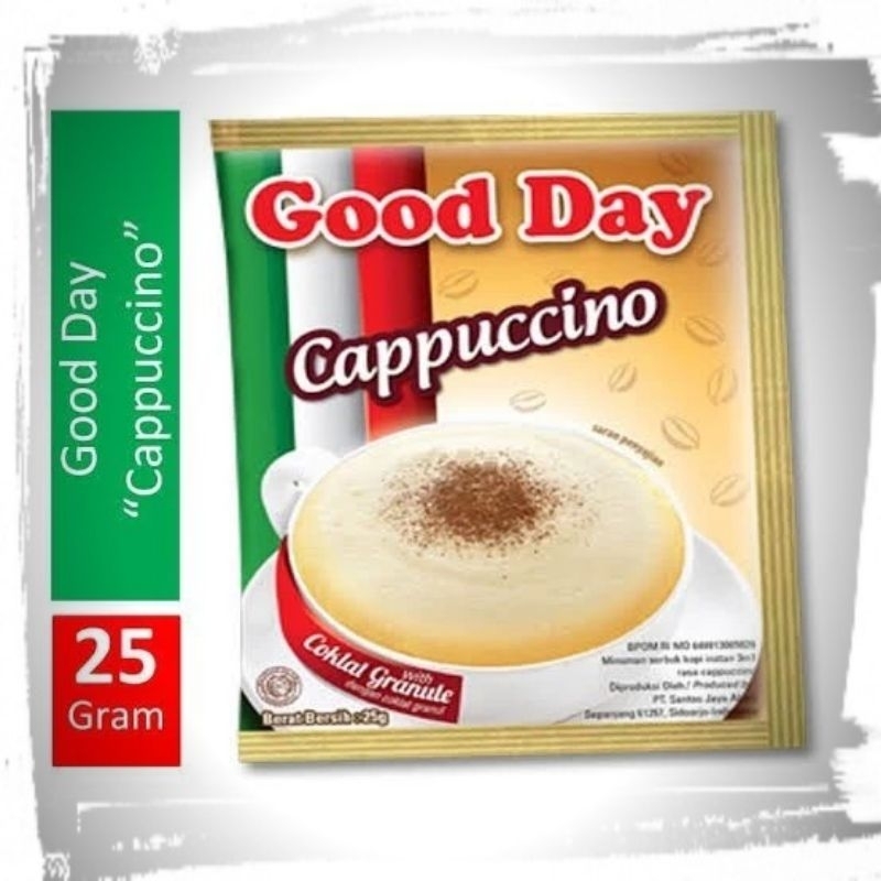 

gooday cappucinno 1 renceng isi 10 pcs