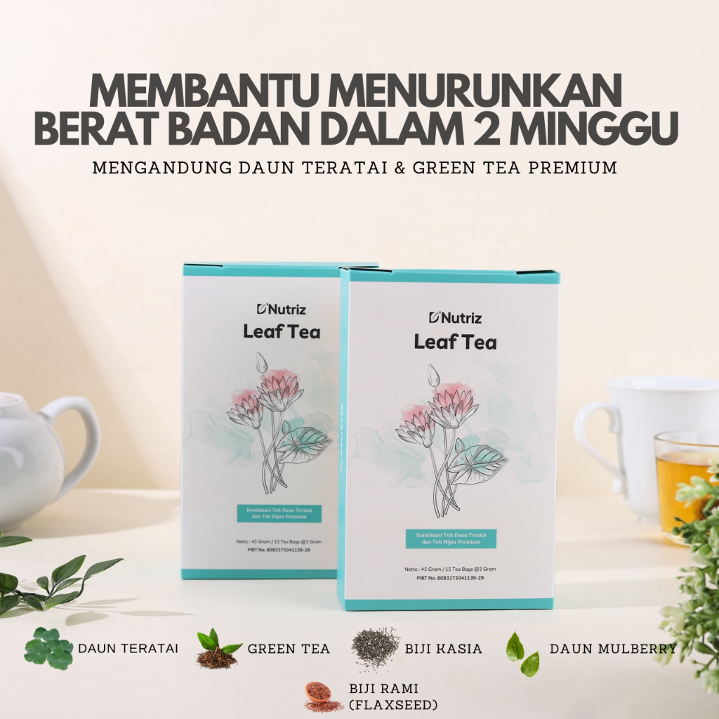 

(BUNDLING 2) D'Nutriz Leaf Tea Teh Daun Teratai | Teh Diet | Teh Pelangsing | Slimming Tea